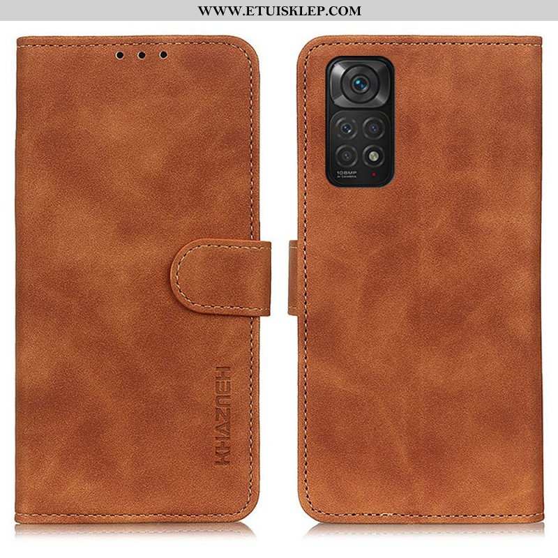 Etui Folio do Xiaomi Redmi Note 11 / 11S Khazneh Efekt Skóry W Stylu Vintage